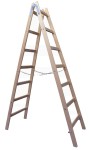 Drabina drewniana malarska 2x7 rozstawna Premium