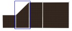 Płot Panelowy Dwustronny skośny 90 x 90-180 cm Technorattan - brązowy ciemny RD02