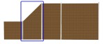 Płot Panelowy Dwustronny skośny 90 x 90-180 cm Technorattan - miodowy RD13
