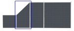 Płot Panelowy Dwustronny skośny 90 x 90-180 cm Technorattan - stalowy RD03
