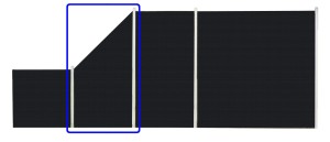 Płot Panelowy Dwustronny skośny 90 x 90-180 cm Technorattan - czarny RD04
