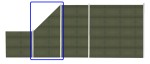 Płot Panelowy Dwustronny skośny 90 x 90-180 cm Technorattan - zielony RD12