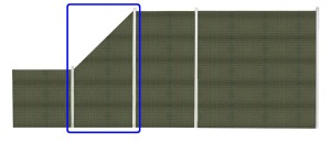Płot Panelowy Dwustronny skośny 90 x 90-180 cm Technorattan - zielony RD12